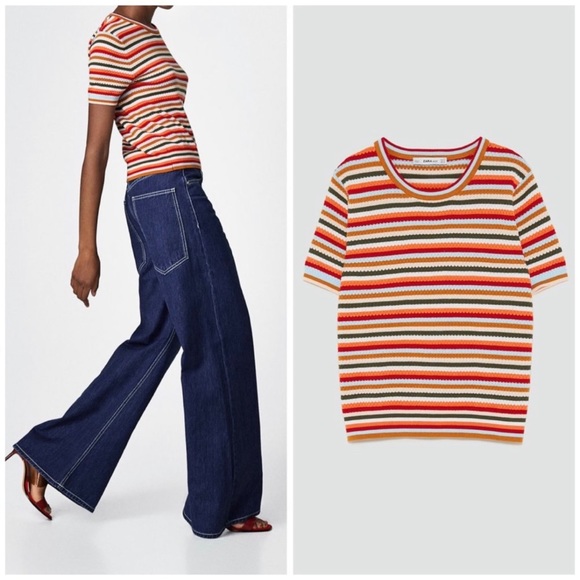 Zara Tops - Zara Knit Striped Top